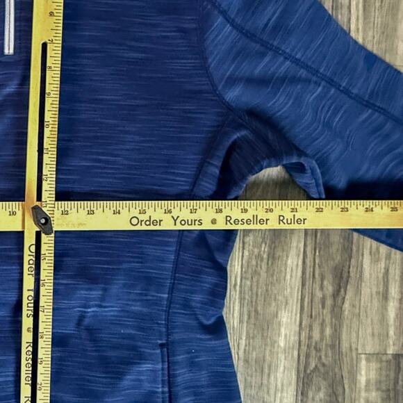 Authentic Majestic ThermaBase Blue 1/4 Zip Pullover Sweatshirt Authentic - Picture 5 of 6